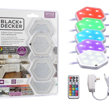 Black + Decker RGB Hex Puck under cabinet lighting